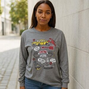 Friends TV Show Graphic Long Sleeve Tee Central Perk | Y2k Pop Culture Nostalgia